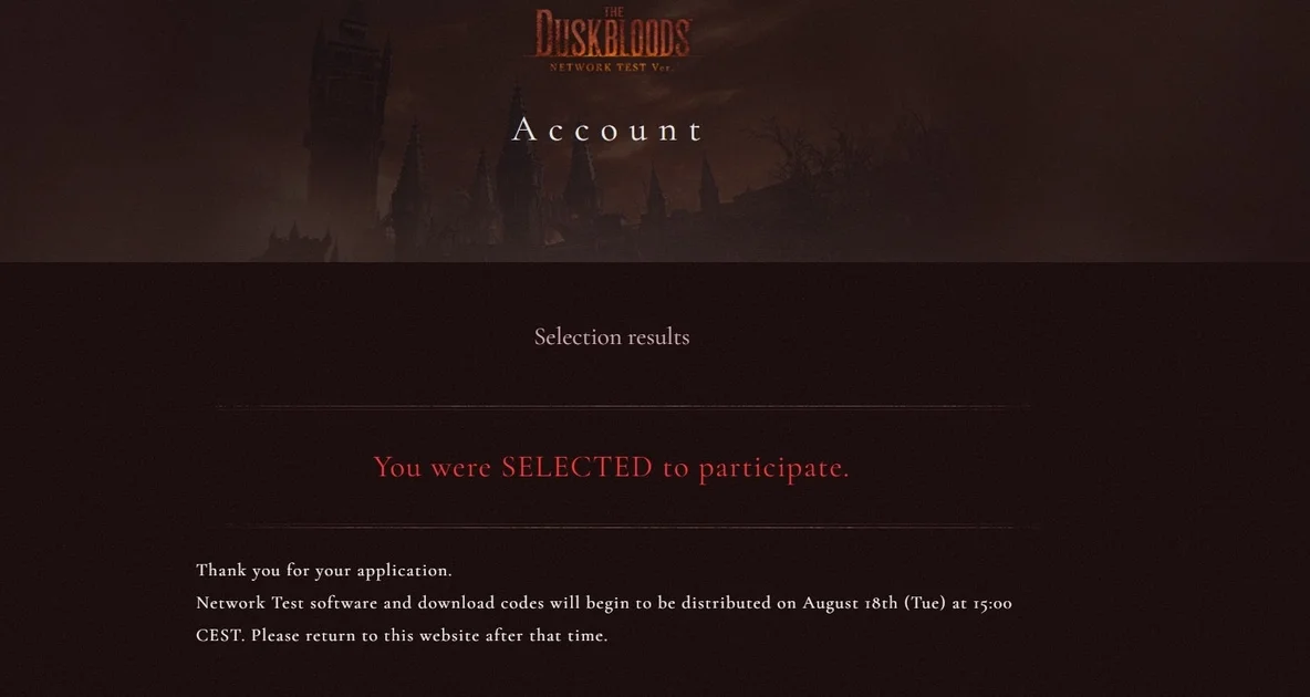 Теперь вы можете проверить, были ли вы отобраны для сетевого теста The Duskbloods — вот как это сделать