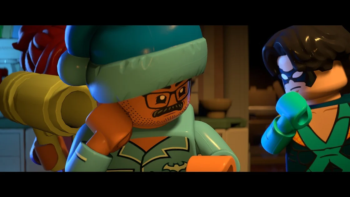 Lego Batman: Legacy of the Dark Knight screenshot showing two characters talking
